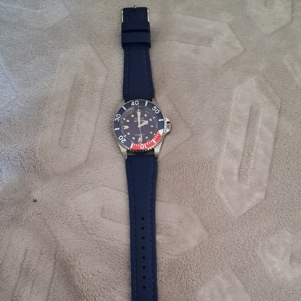 Invicta Navy and Silver Dive Watch